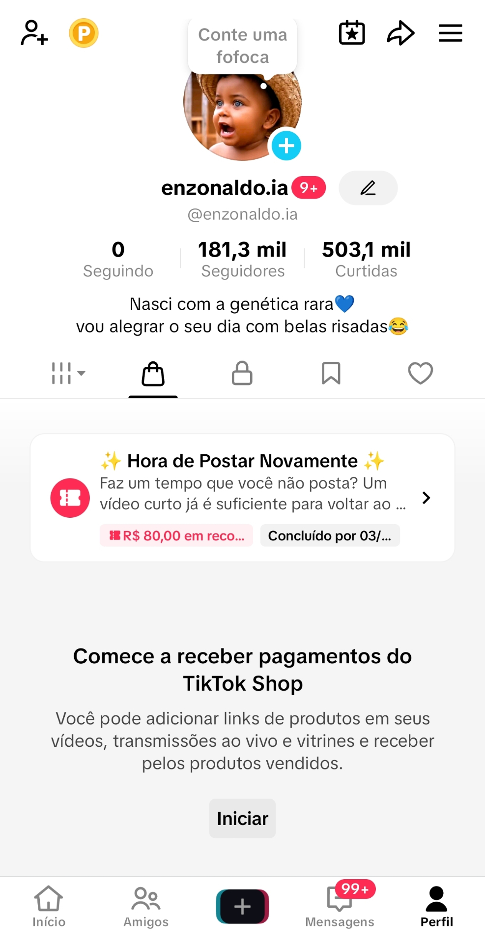 (SHOP) 181 Mil Seguidores com Shop Ativo