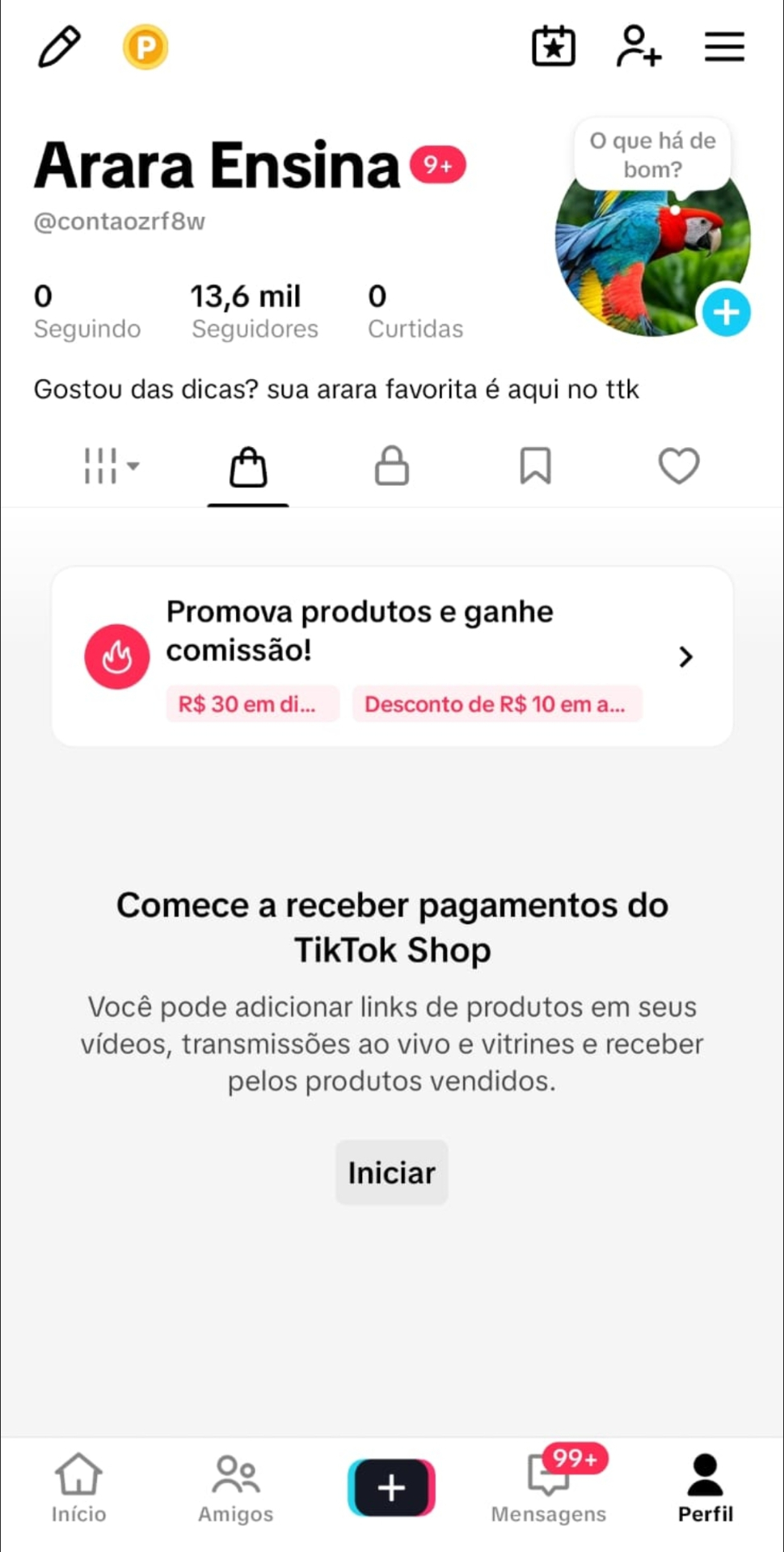 (SHOP) 13 Mil Seguidores com Shop Ativo