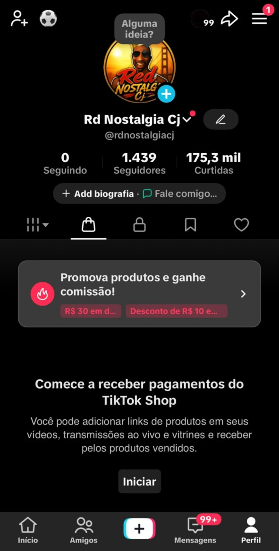 (SHOP) 1,4 Mil Seguidores com Shop Ativo