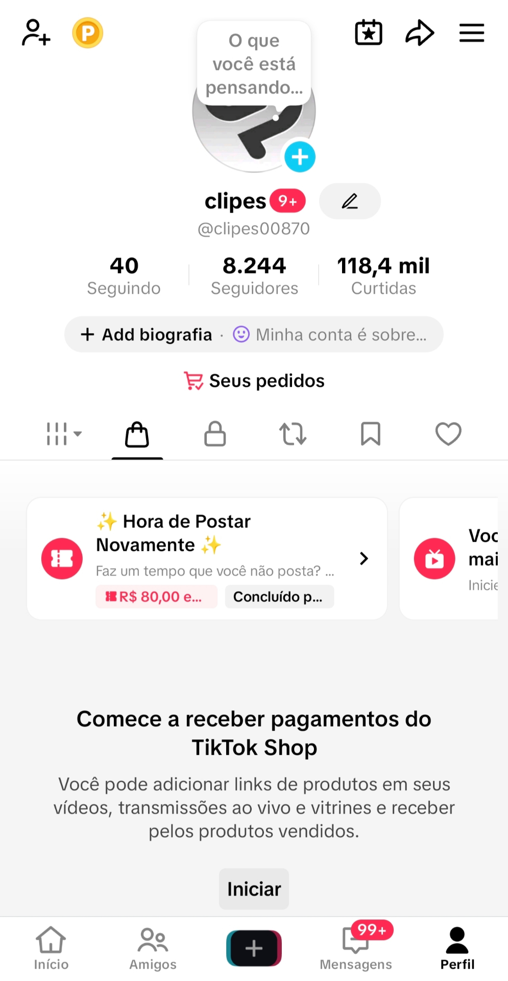 (SHOP) 8 Mil Seguidores com Shop Ativo