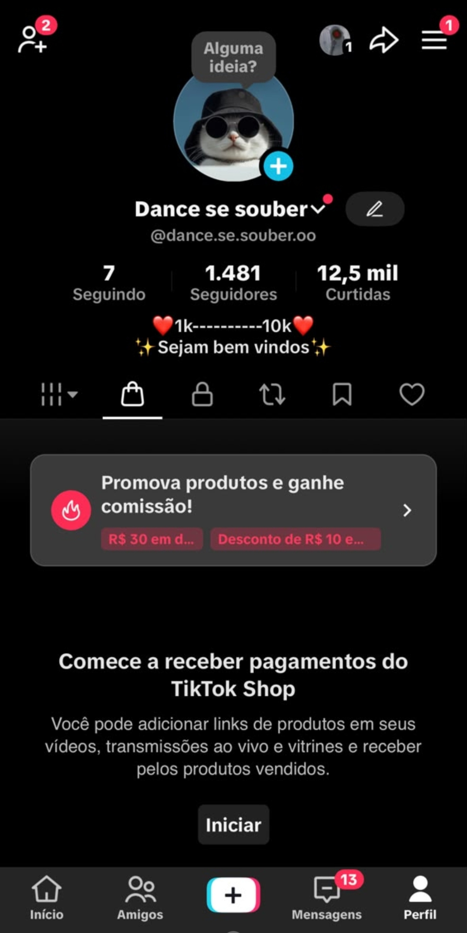 (SHOP) 1,4 Mil Seguidores com Shop Ativo