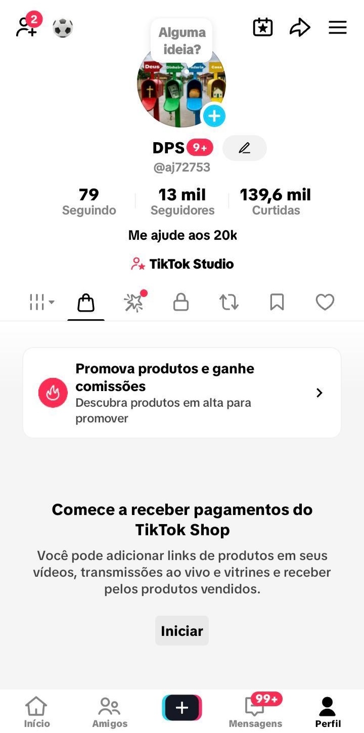 (SHOP E MONETIZAÇÃO) TikTok 13 Mil seguidores